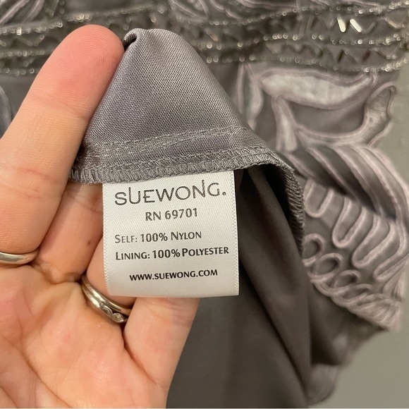 Sue Wong Nocturne Beaded and Embroidered Cocktail Dress - Picture 9 of 10